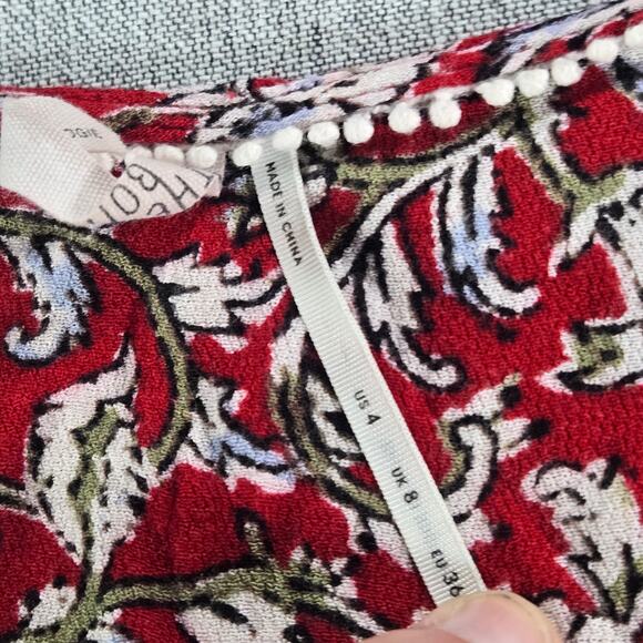 Feather Bone Wom Sz 4 Anthropologie Corset Waist Boho Piratecore Hippie Blouse - Picture 8 of 12